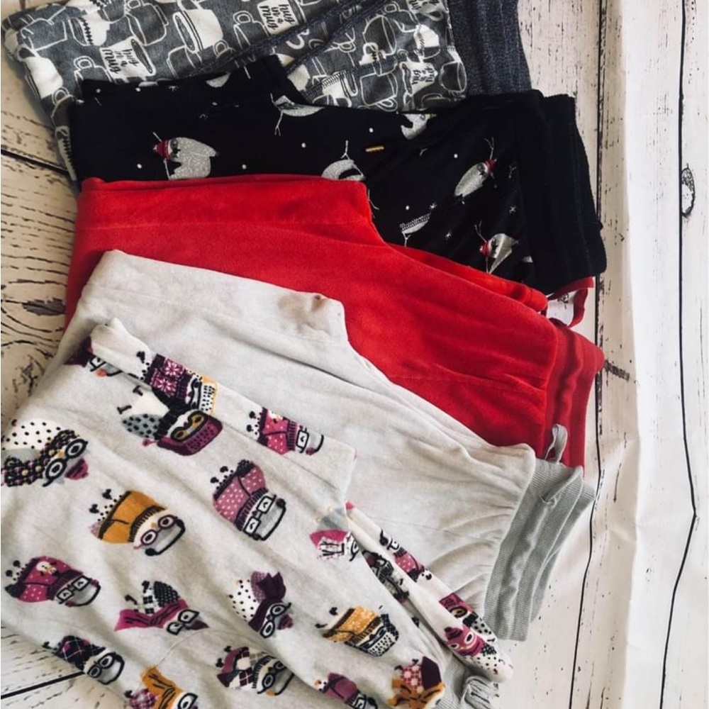 Set of five cozy pants